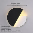 Axyaa LED Wall Lamp 360 Degree Rotation Adjustable Bedside Lights White Black