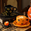 Axyaa Pumpkin Ceramic Coffee Cup, Halloween Decorative Mug, 350ml