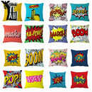 Axyaa Pop Art Cartoon Cushion Cover 45X45CM - Living Room Sofa Chair Decor