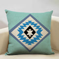 Axyaa Geometric Aztec Boho 45x45cm Linen Pillowcase for Home Sofa Decor