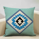 Axyaa Geometric Aztec Boho 45x45cm Linen Pillowcase for Home Sofa Decor
