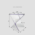 Axyaa Acrylic Geometric Design Side Table for Living Room, Sofa, Bedroom - Modern Minimalist Style