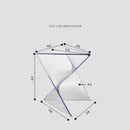Axyaa Acrylic Geometric Design Side Table for Living Room, Sofa, Bedroom - Modern Minimalist Style