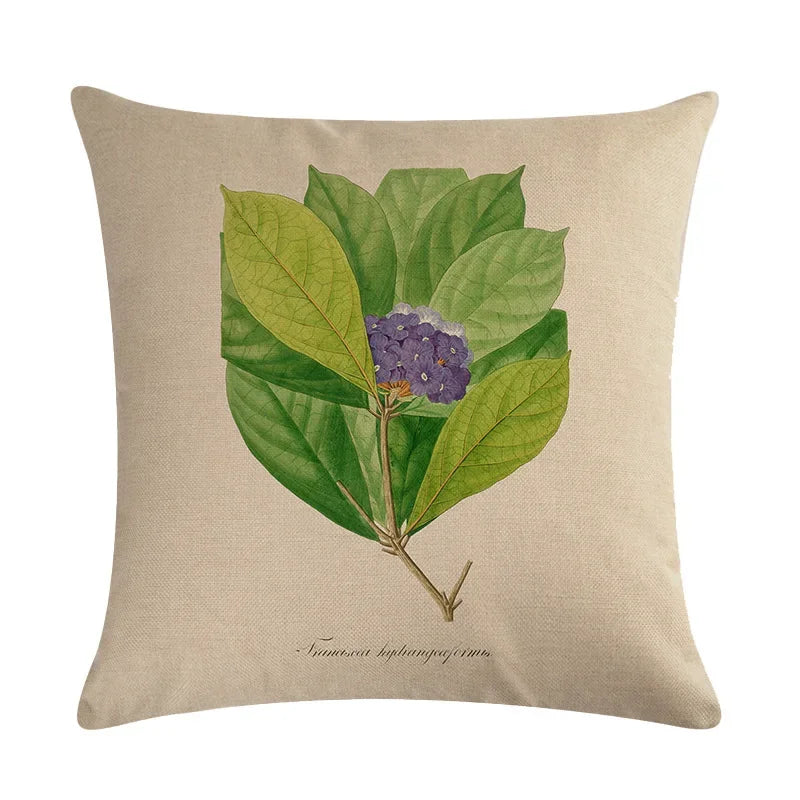 Axyaa Plant Print Embrace Pillowcase 45*45cm