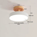 Axyaa LED Wood Acrylic Ceiling Light Fixture Wedge Nordic Living Room Lamp