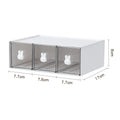 Axyaa Kawaii Stationery Storage Box with Plastic Drawers for Office Desk Organization