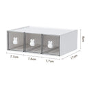 Axyaa Kawaii Stationery Storage Box with Plastic Drawers for Office Desk Organization