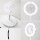 Axyaa LED Full Spectrum Fan Light - White Circular Ring - Three Color Light Source