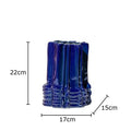 Axyaa Wrinkled Ceramic Vase with Artificial Flowers for Stylish Room Decor
