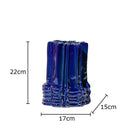 Axyaa Wrinkled Ceramic Vase with Artificial Flowers for Stylish Room Decor