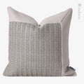 Axyaa Light Luxury Rice Grey Splice Pillow Cushion for Home and Hospitality
