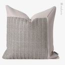 Axyaa Light Luxury Rice Grey Splice Pillow Cushion for Home and Hospitality