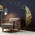 Axyaa Carved Feather Wall Stickers - Home Decor Self Adhesive Living Room Decals