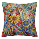 Axyaa Bird Flower Linen Pillowcase Sofa Cushion Cover Home 40x40-60x60