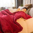 Axyaa Solid Color Fleece Winter Blanket - Super Soft Luxury Warm Adult Bedding
