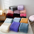 Axyaa Winter Grid Flannel Blanket | Thick Fleece Sofa Cover | Soft & Cozy Bedspread