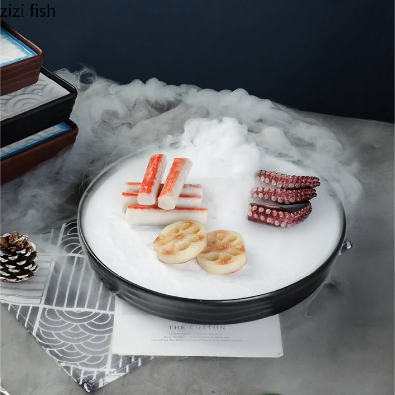 Axya Plastic Dinner Plate Set - Restaurant Tableware Sushi, Sashimi, Hot Pot Serving Bowl