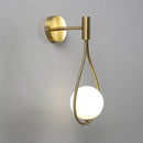 Axyaa Gold Glass Ball Wall Light Sconce for Bedroom & Living Room