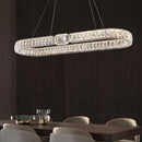 Axyaa Luxury Gold Metal Crystal LED Pendant Chandeliers for Home, Restaurant, Hotel