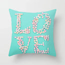Axyaa Tropical Leaf Print Pillowcase for Living Room Sofa