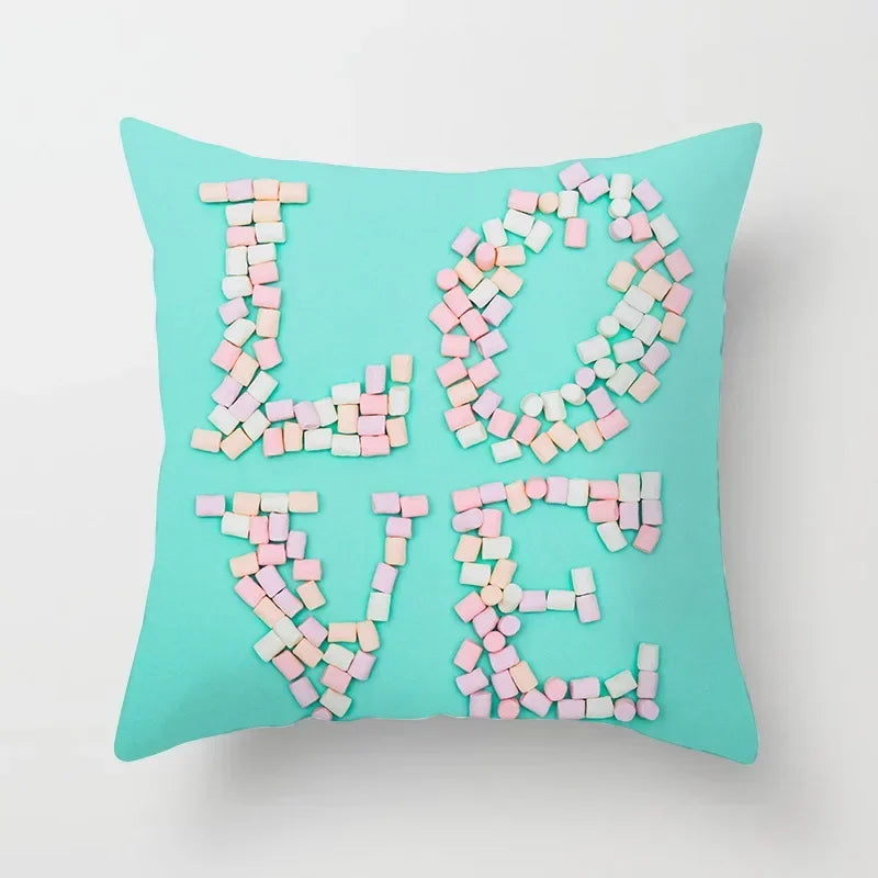 Axyaa Tropical Leaf Print Pillowcase for Living Room Sofa