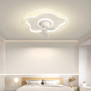 Axyaa White LED Ceiling Fan Light | 360° Rotation for Bedroom, Bathroom, Kitchen | Indoor Lighting Fixtures