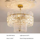 Axyaa Retro Glass Chandelier: European Luxury Lighting for Living, Bedroom, Dining Room