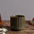 Axyaa Ceramic Tea Cup - Japanese Style Striped Coffee Mug 180ml Mug Drinkware