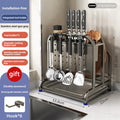 Axyaa Stainless Steel Knife Holder Stand & Utensil Storage Rack