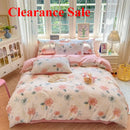 Axyaa Floral Printed Cotton Duvet Cover - Luxury Bedding with Zipper Closure