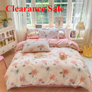 Axyaa Floral Print Cotton Duvet Cover, Luxury Bedding for Bedroom Decor - Zipper Closure