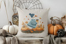 Axyaa Autumn Pumpkin & Drink Pillow Cover for Sofa, Bedroom, Car - Home Decor