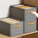 Axyaa Wardrobe Organizer: Foldable Storage Box with Handle, Steel Frame for Pants & Sweaters