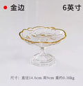 Axyaa 6 inch Glass High Leg Fruit Plate - Delicate Candy Plate