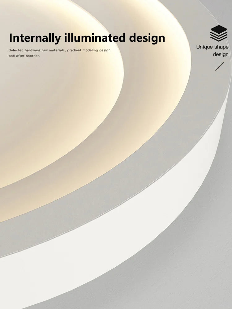 Axyaa Round Master Bedroom Lamp: Simple Modern Nordic LED Ceiling Lamps