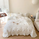 Axyaa Rose Embroidered Princess Duvet Set - 3pcs (1*Duvet + 2*Pillowcase)
