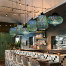 Axyaa Deluxe Glass Sky Chandelier Pendant Lamp for Kitchen Bar & Restaurant
