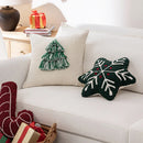 Axyaa Embroidered Snowflake Throw Pillowcase for Sofa Decor