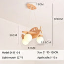 Axyaa Log Airplane Chandelier: Nordic Minimalist LED Pendant Lamp