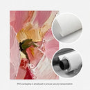 Axyaa Abstract Pink Floral Oil Painting Prints, Modern Wall Art Set