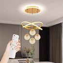 Axyaa Acrylic Crystal Chandelier LED Pendant Lamp for Home Decor and Indoor Lighting