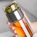 Axya Double Layer Glass Tea Infuser Tumbler - 390ML