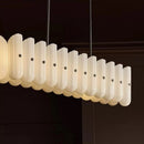 Axyaa White Glass Pendant Lamp Cream Series Iron Brass Gold Black Copper Silver