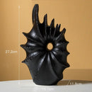Axyaa Conch Shape Ceramic Vase for Home Decoration