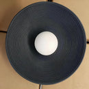 Axyaa Round Resin Wall Lamp with Plastic Ball Lampshade, LED Sconce for Bedroom, Corridor