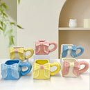 Axyaa Floral Bow Ceramic Coffee Cup - Exquisite 3D Design, Perfect for Tea or Milk