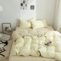 Axyaa Washed Cotton Mix & Match Solid Color Double-Spell Four-Piece Set