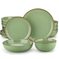 Axyaa Nymph 16/32-Piece Ceramic Tableware Set - Dinner/Dessert/Soup Plate/Bowl 4 Color Options