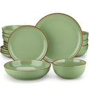 Axyaa Nymph 16/32-Piece Ceramic Tableware Set - Dinner/Dessert/Soup Plate/Bowl 4 Color Options