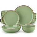 Axyaa Ceramic Tableware Set: Dinner/Dessert/Soup Plate & Bowl, 4 Color Options, 4/8 Person